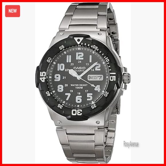 Analog Dive Watch 100M Water Resistant Stainless Steel Case Quartz Movement